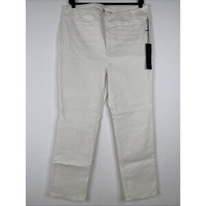 DG2 by Diane Gilman‎ Compact Comfort Denim Bootcut Jeans Size 20WT Ivory NEW